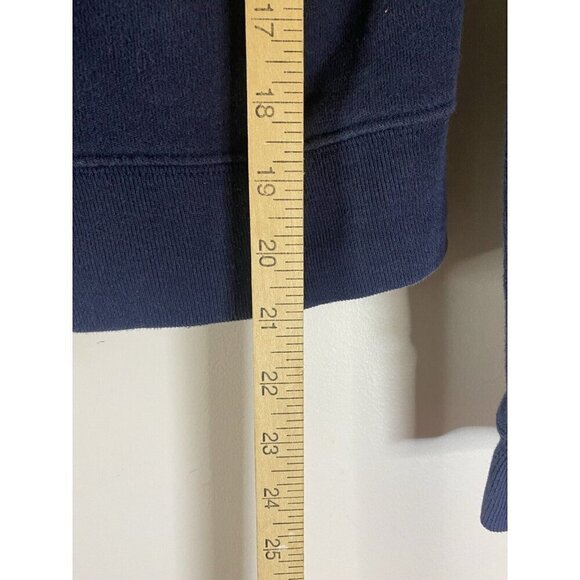 Abercrombie & Fitch Graphic Sweatshirt Crew Neck Navy Blue Y2K Size Small - Picture 5 of 7